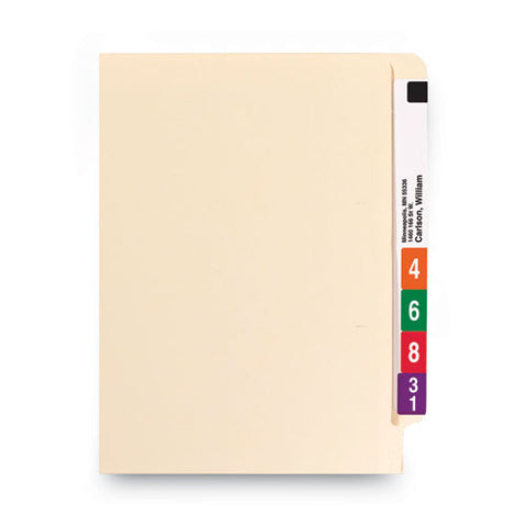 Heavyweight Manila End Tab Folders, 9.5" High Front, Straight 1-ply Tabs, Letter Size, 0.75" Expansion, Manila, 100/box