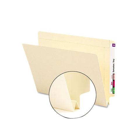 Heavyweight Manila End Tab Expansion Folders, Straight Tabs, Letter Size, 1.5" Expansion, 50/box