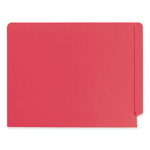 Heavyweight Colored End Tab Fastener Folders, 0.75" Expansion, 2 Fasteners, Letter Size, Red Exterior, 50/box