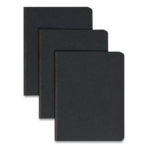 Prong Fastener Pressboard Report Cover, Two-piece Prong Fastener, 3" Capacity, 8.5 X 11, Black/black, 25/box