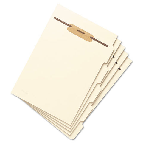 Stackable Folder Dividers With Fasteners, Convertible End/top Tab, 1 Fastener, Letter Size, Manila, 4 Dividers/set, 50 Sets