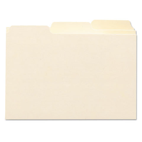 Manila Card Guides, 1/3-cut Top Tab, Blank, 4 X 6, Manila, 100/box