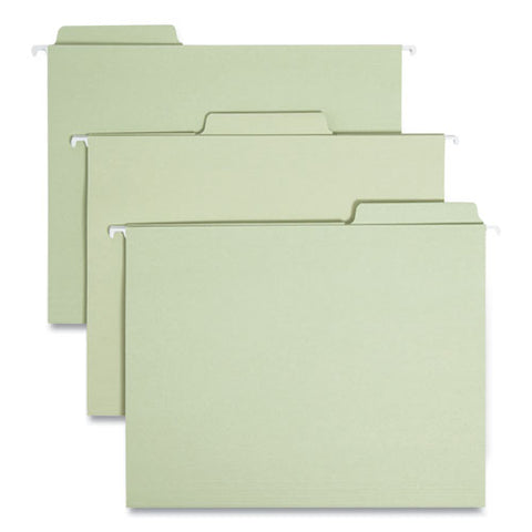 Fastab Hanging Folders, Letter Size, 1/3-cut Tabs, Moss, 20/box