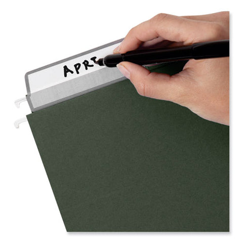 100% Recycled Hanging File Folders With Protab Kit, Letter Size, 1/3-cut, Standard Green