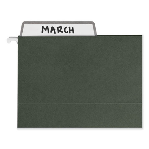 100% Recycled Hanging File Folders With Protab Kit, Letter Size, 1/3-cut, Standard Green