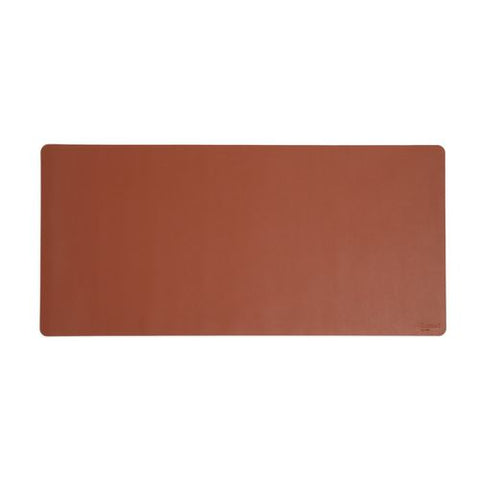 Vegan Leather Desk Pads, 36" X 17", Brown