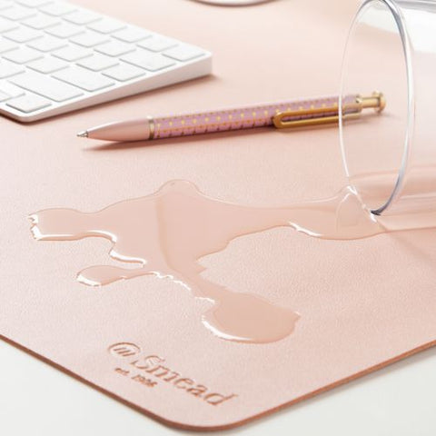 Vegan Leather Desk Pads, 36 X 17, Light Pink