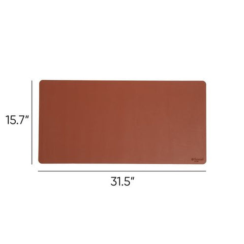 Vegan Leather Desk Pads, 31.5" X 15.7", Brown