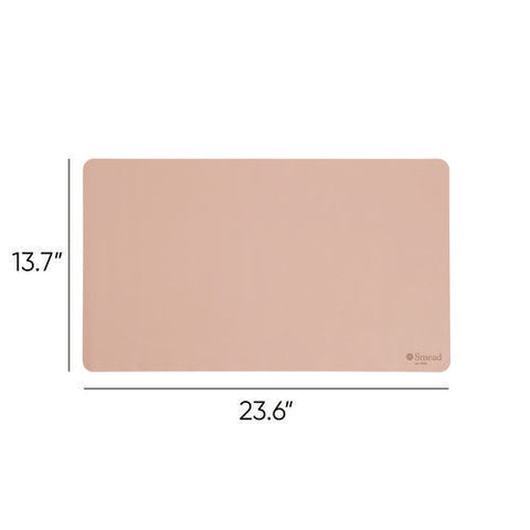 Vegan Leather Desk Pads, 23.6 X 13.7, Light Pink