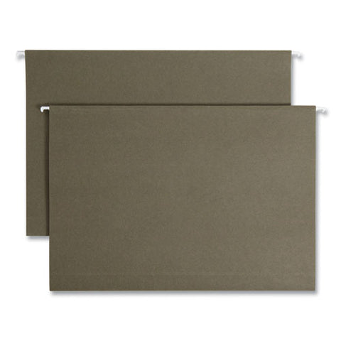 Box Bottom Hanging File Folders, 2" Capacity, Legal Size, Standard Green, 25/box