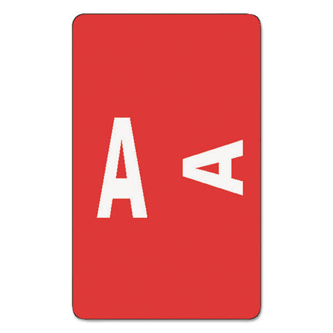 Alphaz Color-coded Second Letter Alphabetical Labels, A, 1 X 1.63, Red, 10/sheet, 10 Sheets/pack