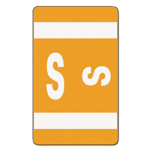 Alphaz Color-coded Second Letter Alphabetical Labels, S, 1 X 1.63, Orange, 10/sheet, 10 Sheets/pack