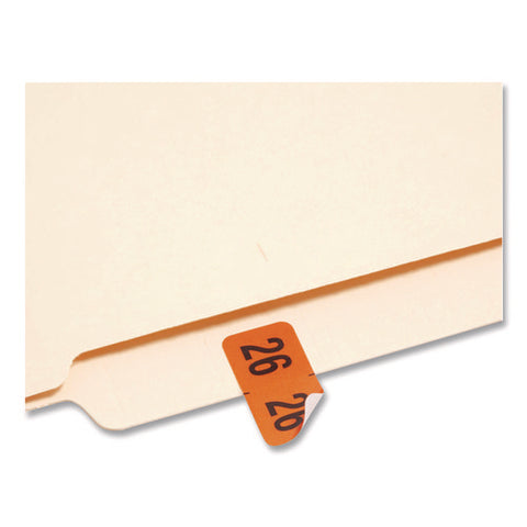 Yearly End Tab File Folder Labels, 0.75 X 1.5, Orange, 500/roll