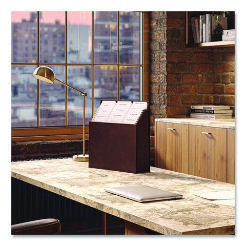Stadium File, 10.5" Expansion, 12 Sections, 1/3-cut Tabs, Letter Size, Saddle