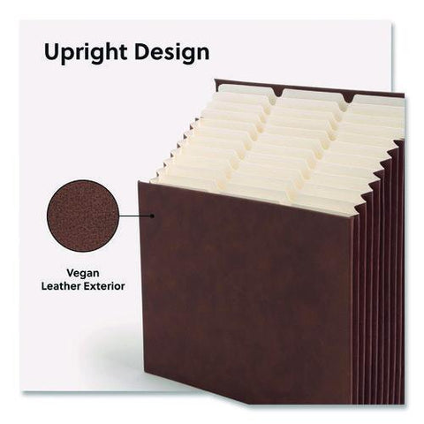 Stadium File, 10.5" Expansion, 12 Sections, 1/3-cut Tabs, Letter Size, Saddle