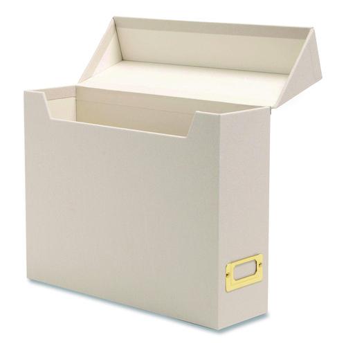 Flip Top Box, Letter Files, 13 X 3.7 X 10, Beige