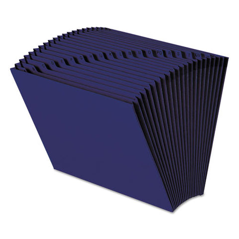 Heavy-duty Indexed Expanding Open Top Color Files, 21 Sections, 1/21-cut Tabs, Letter Size, Navy Blue