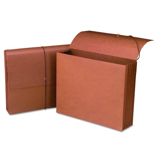 Redrope Expanding Wallet With Elastic Cord, 5.25" Expansion, 1 Section, Elastic Cord Closure, Letter Size, Redrope, 10/box