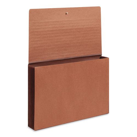 Tuff Recycled Expanding Wallet, Extra Wide Legal, 7" Expansion, Elastic Strap Closure, Redrope, 5/box