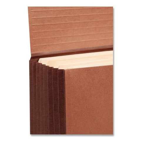 Tuff Recycled Expanding Wallet, Extra Wide Legal, 7" Expansion, Elastic Strap Closure, Redrope, 5/box