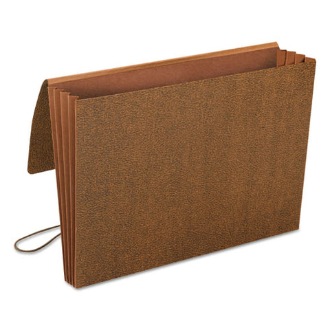 Classic Expanding Wallets, 3.5" Expansion, 1 Section, Elastic Cord Closure, Legal Size, Redrope