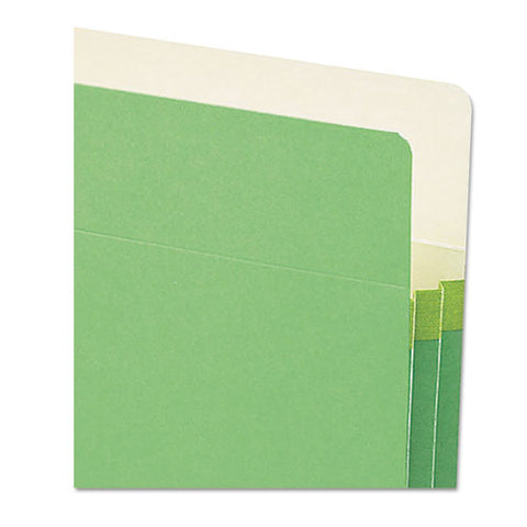 Colored File Pockets, 1.75" Expansion, Letter Size, Green