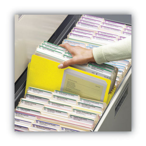 Colored File Pockets, 3.5" Expansion, Letter Size, Yellow