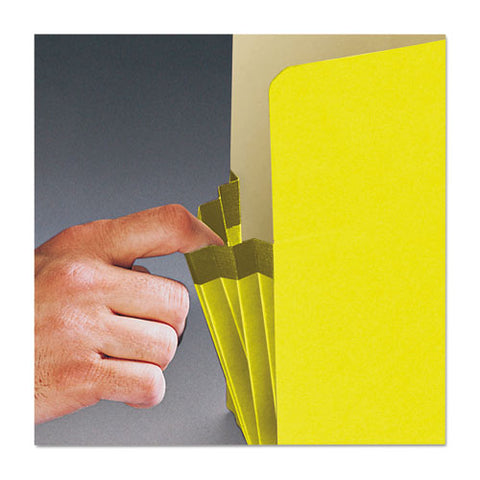 Colored File Pockets, 5.25" Expansion, Letter Size, Yellow