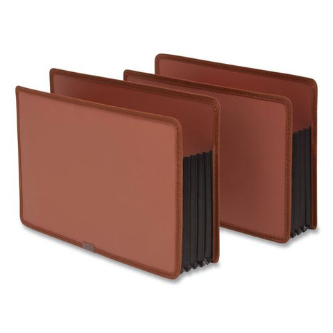 Tuff Poly File Pockets, 5.25" Expansion, Letter Size, Redrope, 2/box