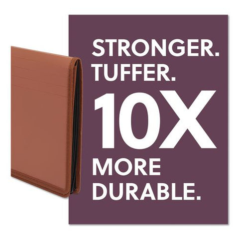 Premium Poly Expanding Wallet, 5.25" Expansion, Elastic Closure, Letter Size, Redrope