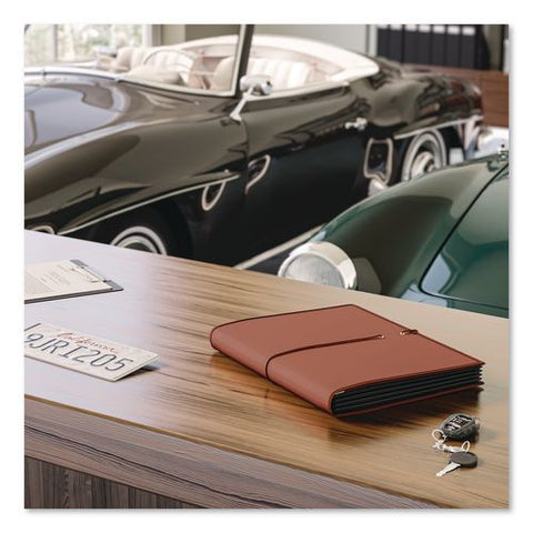 Premium Poly Expanding Wallet, 5.25" Expansion, Elastic Closure, Letter Size, Redrope