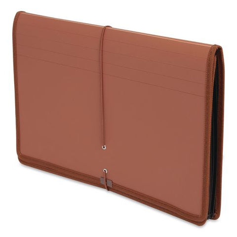 Tuff Premium Poly Expanding Wallet, 5.25" Expansion, Elastic Closure, Legal Size, Redrope