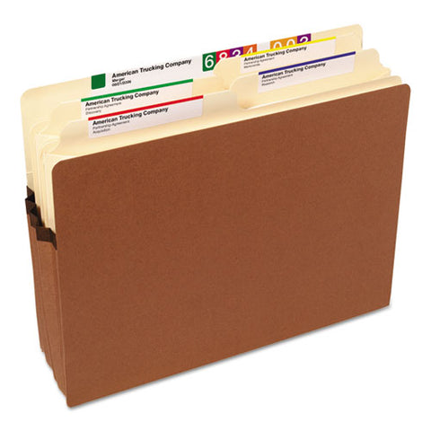 Redrope Drop Front File Pockets, 3.5" Expansion, Letter Size, Redrope, 50/box