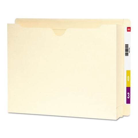 Heavyweight End Tab File Jacket With 2" Expansion, Straight Tab, Letter Size, Manila, 25/box