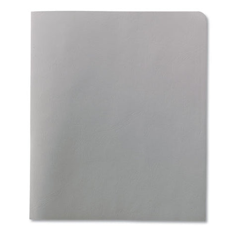 Two-pocket Folder, Textured Paper, 100-sheet Capacity, 11 X 8.5, White, 25/box