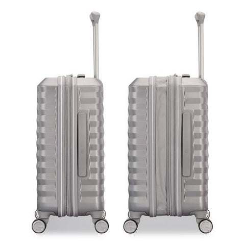 Color Vault Hardside Spinner Suitcase Set, 11 X 11 X 24, Silver
