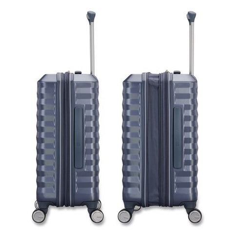 Color Vault Hardside Spinner Suitcase Set, 11 X 11 X 24, Slate Blue