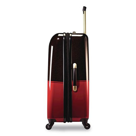 Disney Mickey Mouse Pants Large Hardside Spinner Suitcase, 12 X 19.8 X 31, Black/red/yellow