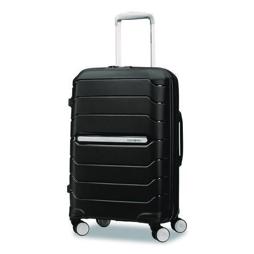 Freeform Hard Side Carry-on Suitcase, Four-wheeled Spinner, 15.25 X 10 X 21.25, Black