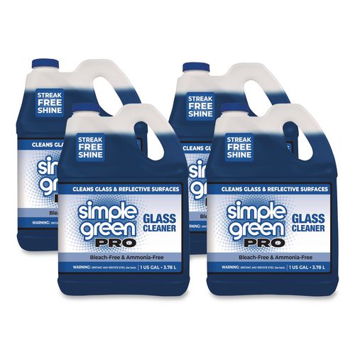 Pro Glass Cleaner, 1 Gal Bottle, 4/carton