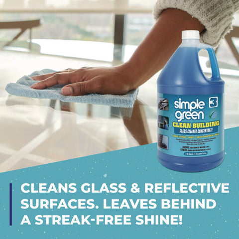 Clean Building Glass Cleaner Concentrate, Unscented, 1gal Bottle