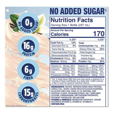 Diabetes Care Sugar-free Shake, French Vanilla, 8 Oz Bottle, 24/carton