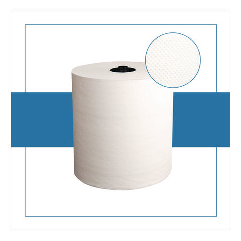 Hytech Seas Hardwound Roll Towels, 1-ply, 7.9" X 700 Ft, White, 6/carton