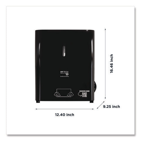 Hy Tech Towel Dispenser, Manual, 12.4 X 9.3 X 16.5, Black