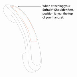 Softalk Ii Telephone Shoulder Rest, 2 X 2.5 X 6.5, Ivory