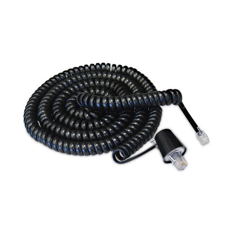 Twisstop Detangler With Coiled, 25-foot Phone Cord, Black