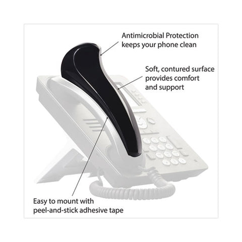 Standard Telephone Shoulder Rest, 2.63 X 7.5 X 2.25, Black