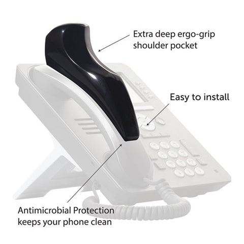 Softalk Ii Telephone Shoulder Rest, 2 X 6.75 X 2.5, Black