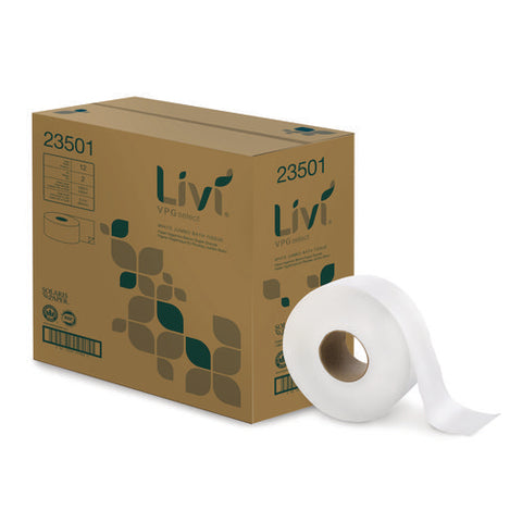 Jumbo Bath Tissue, 2-ply, White, 3.3 X 1,000 Ft, 12/carton