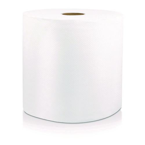 Hard Wound Roll Towel, 1-ply, 8" X 800 Ft, White, 6/carton